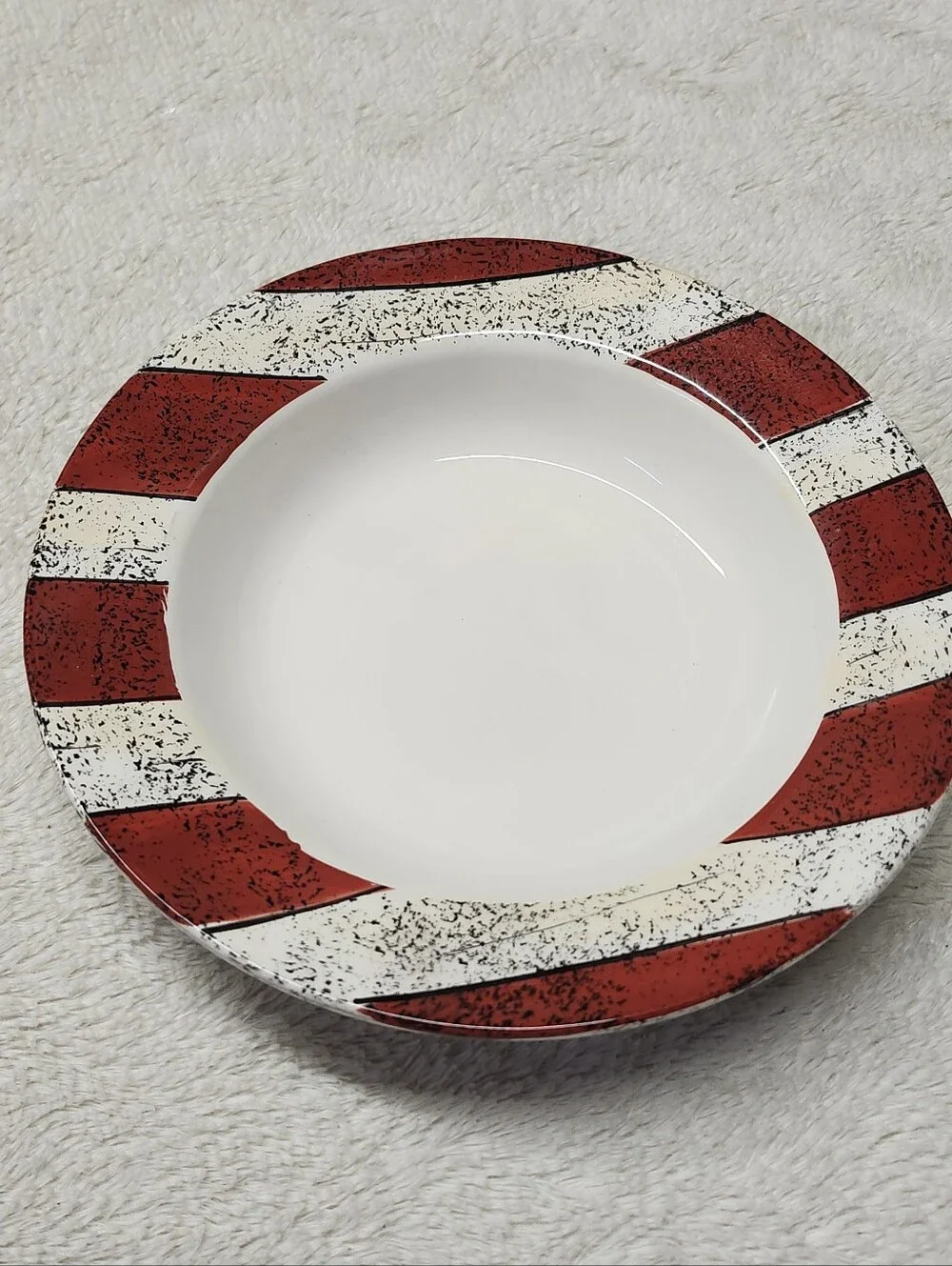 • Lot of 2 VTG 1997 Sakura Warren Kimble Colonial Flag Soup Bowls 7.5